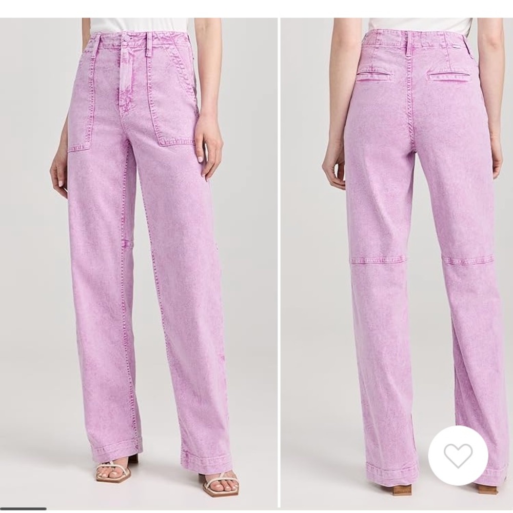 MOTHER Patch Pocket Spinner heel jean